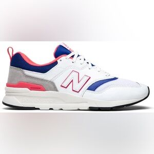 New Balance Woman White and Blue Sneakers